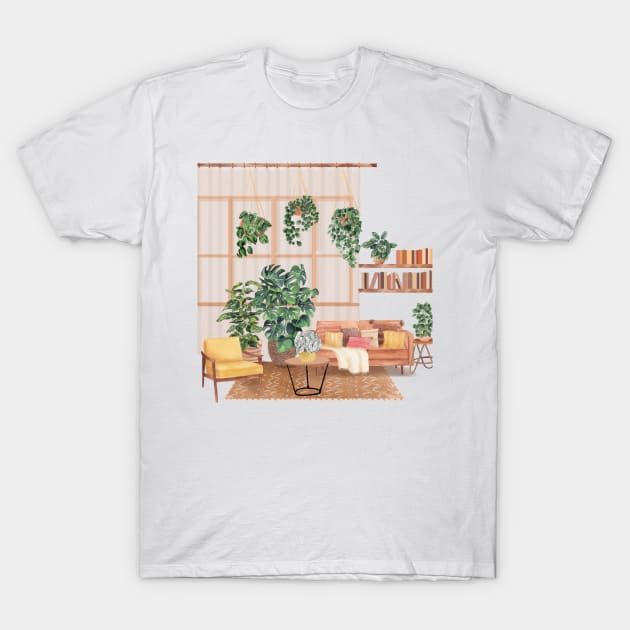 Plant Interior illustration 4 T-Shirt by Gush Art Studio 1